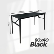 Foldable Banquet Table 80x40cm 100x50cm 120x60cm Black White Lightweight Study Desk Easy Folding Iro