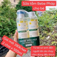 Klorane Bebe French shower gel – 2 in shampoo for newborns set 500ml