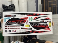 tem rời đỏ đen trắng dán xe ex 150