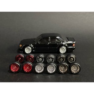Classic Rubber Wheels Spokes Size 10 mm For 1:64 Cars 1/64 Car