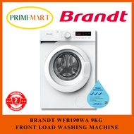 BRANDT WFB190WA 9KG FRONT LOAD WASHING MACHINE + 2 YEARS WARRANTY