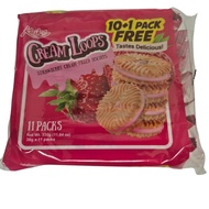 Keiko Cream Loops Biscuits Strawberry 30gx11s