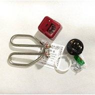 Electric Kettle Heating Tube Core Stainless Steel Heating Tube with Socket Anti-Dry Burning Electric