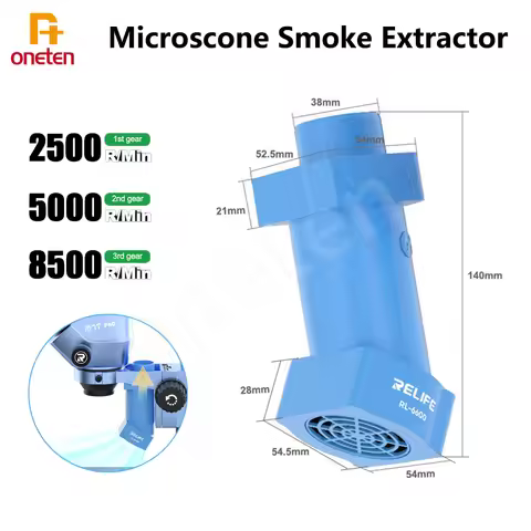 RELIFE RL-6600 Microscope Smoke Extractor Type-C Charging Interface Powerful Airflow Smoke Exhaust F