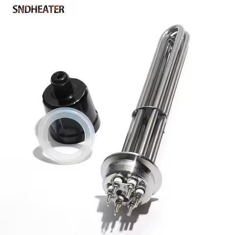 SNDHEATER 2” Tri Clamp Water Heater Element 63mm Falnge SUS304 TEN 380V/220V Heating Resistance Pipe