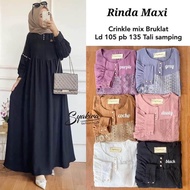 GAMIS RINDA RENDA BRUKAT MEWAH CRINKLE AIRFLOW PREMIUM