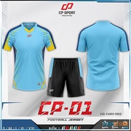 Áo Đá Bóng Không Logo CP 01 Xanh Ya - Đồ Thể Thao Đá Bóng Nam Nữ Cao Cấp