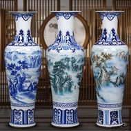 Jingdezhen Ceramics Landscape Floor Vase Garden Decoration Decoration Living Room and Hotel Company Hall Crafts
