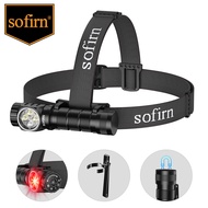 ไฟหน้า HS43จาก Sofirn สามารถชาร์จได้พร้อมสวิตช์แบบหมุนไฟสีแดง/ขาว3200LM 184เมตร21700 5000มิลลิแอมป์ต