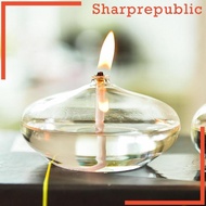 [Sharprepublic] Refillable Glass Oil Lamp Creative Decorative Transparent Ornament Lamp