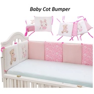 (30cm x 30cm x 6-pc) Baby Cradle Bedding Bumper Infant Crib Cot Set Newborn Gift Bed Bedding Crib Cot Cushion Protector