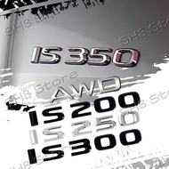 3D ABS Car Emblem Rear Tail Bumper Trunk Badge Sticker For Lexus IS200 IS250 IS300 IS350 AWD Logo Au
