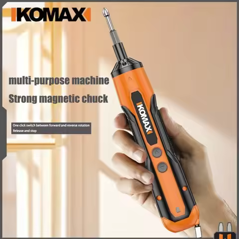 KOMAX 4/6/8/10/12V Mini handheld Electrical Screwdriver Cordless Electric Screwdrivers USB Rechargea
