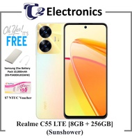 Realme C55 LTE | 8GB RAM + 256GB ROM | FREE Samsung 25w Battery Pack (EB-P3400) &amp; $7 NTUC Voucher |64MP AI Camera | 33W SuperVOOC Fast Charging | - T2 Electronics