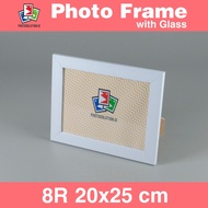 Minimalist White 8R Photo Frame USING GLASS - Photo Frame FM25