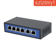 [szlztmy1] 6-Port Fast Ethernet PoE Switch - 4 Port PoE & 2 Port Uplink, 10/100Mbps