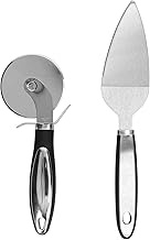 Pizza Cutter, 2Pcs/Set Pizza Cutter Spatula Stainless Steel Pizza Spatula Spade with Non-Slip Handle