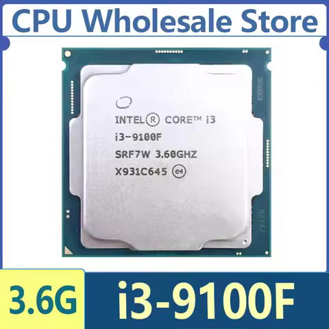 Intel Core i3-9100F i3 9100F 3.6 GHz Used SRF7W SRF6N Quad-Core Quad-Thread CPU 65W 6M LGA 1151
