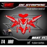 Striping Sticker Motorcycle Beat Fi Fullbody Motif Supreme Cool TA108