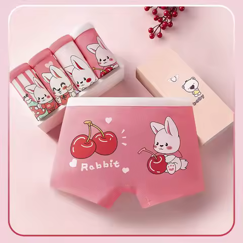 Girls Underwear Little Girl Boxer Shorts 2-14 Year Student Princess Cartoon Panties Cotton Breathabl