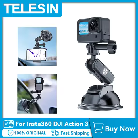 Telesin ACTION CAMERA Suction Cup for Osmo action Gopro Car sucking disc Glass Gimbal Gopro Hero 9 I