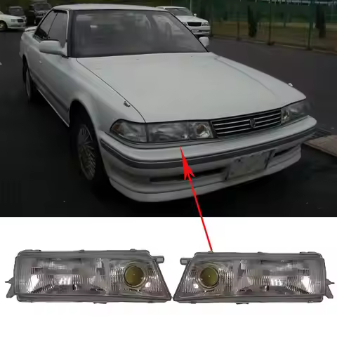 A Pair Car Headlights For Toyota Mark II GX80 JZX81 LX80 1990 to 1992 81110-22571 81150-22571