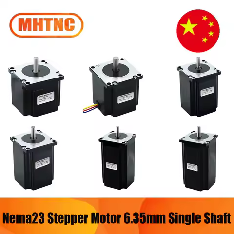 57mm Nema23 2Phase 1.1N 1.2N 2.0N 2.2N 2.5N 3N 4-Lead Stepper Motor with 6.35mm Single Shaft for CNC