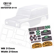 Team C Defender D110 1/10 Clear Body Shell Rc Adventure wheelbase 313mm