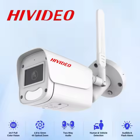 HIVIDEO Full Metal Case Outdoor Smart Light Bullet WiFi Camera Network Camera IP Camera IP66 Human 3