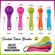 5 in 1 Colorful Measuring Spoon Set, Gram Size, Millig ML