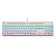 全城熱賣 - HJK900朋克機械鍵盤104鍵有線鍵盤（美尚E族K900白色青軸普通鍵帽）