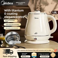 Midea electric kettle has a titanium inner pot and automatic power-off function. It is a 1.8L large 