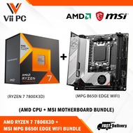 MSI MPG B650I EDGE WIFI AM5 Mini-ITX Motherboard + AMD Ryzen 7 7800X3D TRAY VERSION BUNDLE
