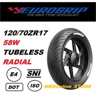 EUROGRIP 120/70-17 58W 120/70ZR-17 TYRE TUBELESS RADIAL HIGH QUALITY TYRE