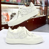 全新CHANEL波鞋36碼 G45079 全白色羊皮 CC LOGO #BRAND NEW #香榭站正品