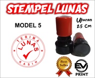 STEMPEL LUNAS KECIL OTOMATIS STEMPEL LUNAS NOTA STEMPEL LUNAS USAHA TERIMAKASIH BULAT 25CM