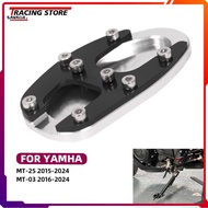 For Yamaha MT-25 MT-03 Side Stand Kickstand Extension Plate Pad For Motorcycle Accessories MT25 MT03