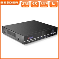 BESDER H.265 25CH 5MP กล้องวงจรปิดเครือข่าย NVR เครื่องบันทึกวีดีโอสำหรับกล้อง IP Onvif 2.0 XMEYE P2