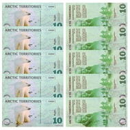 Free Shipping UNC Arctic Banknote 1/2/3/5/6/8/9/10/15/25/50/100/150/250/500 Dollar with UV Serial Nu