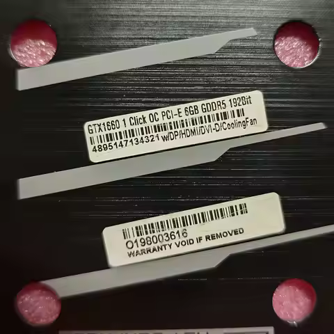 The Backplate for GALAX GTX1660 Super 1 Click OC Video Card