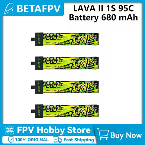 NEW BETAFPV LAVA II 1S 95C Battery 680 mAh 3.8V LiHV Battery BT2.0 For Air65 Air75 Meteor75 Pro Cetu