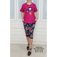 MATAHARI Sunflower embroidered cotton trousers set sn8138