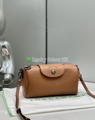 💚Brand New✨Longchamp Le Pliage Xtra XS 圓筒斜挎包 單肩包 枕頭包 棕色