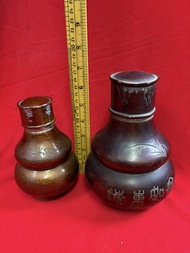 葫蘆錫製茶葉罐 2個