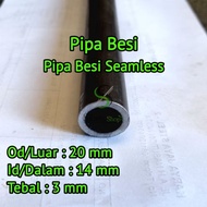 Seamless Iron Pipe Od 20mm / Id 14mm Thickness 3mm Length 20cm to 150cm
