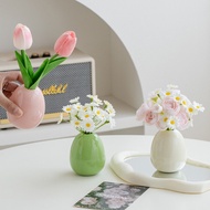 Dopamine Ceramic Vase Ins Style Mini Flower Container Desk Decor