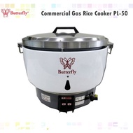 BUTTERFLY Taiwan Gas PL-50 (10L) 5-7kg 50/60 Persons Rice Cooker Automatic Ignition Periuk Nasi Besar 电大饭锅
