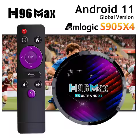 H96 MAX X4 Smart TV Box Android 11 Amlogic S905X4 2GB16GB 2.4&5G Wifi 3D 8K BT AV1 USB 3.0 Media Pla