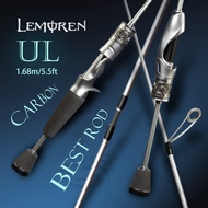 in stock Lemoren silver snake ultralight rod,1.68m fishing rod,carbon spinning joran pancing,origina