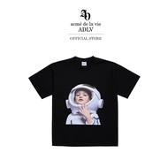 ADLV เสื้อยืด Oversize รุ่น  Baby Face Short Sleeve T-Shirt Black Astronaut Black (50121OBFSSU_F3BKXX)